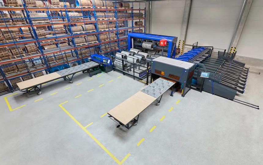 Potpuno automatizovano sečenje i savijanje limova SLINET S 1.5 + VARIOBEND DB 6.2,00